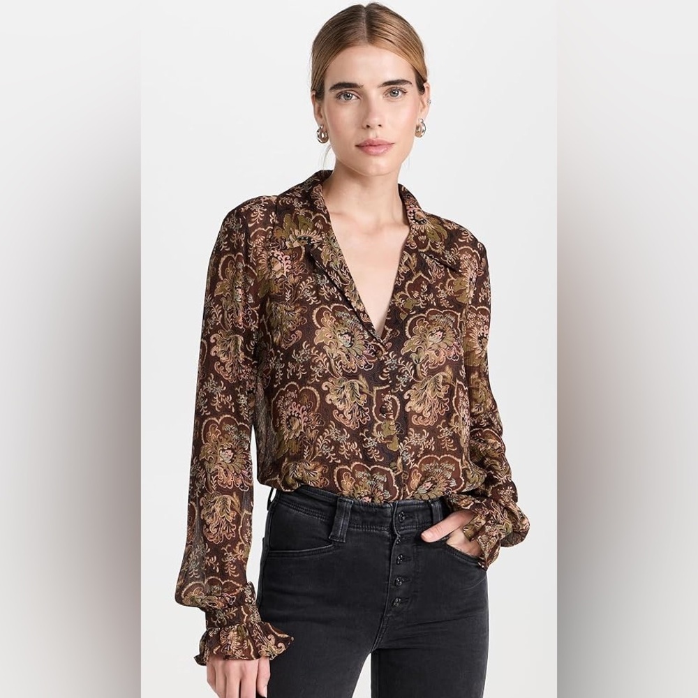 Truth by Republic Blouse – Size S – Sheer Floral Style